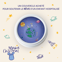 Un couvercle acheté pour soutenir le rêve d'un enfant hospitalisé.